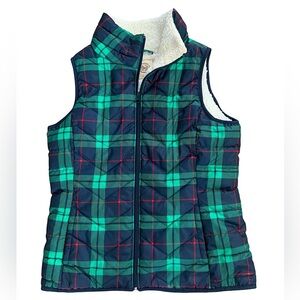 Plaid Puffer Vest Women’s M